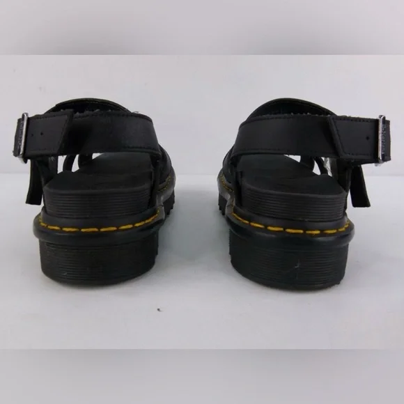 Dr Martens Voss II Quad Platform Sandals Athena Leather Black Women's 9 (N161) - Picture 7 of 11